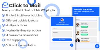 Click to mail - Fancy Mailto UI chat bubbles WordPress plugin